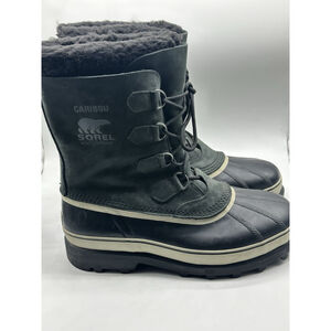 Sorel Caribou Men’s 13 Waterproof Winter Snow Boots Black NM1000-014